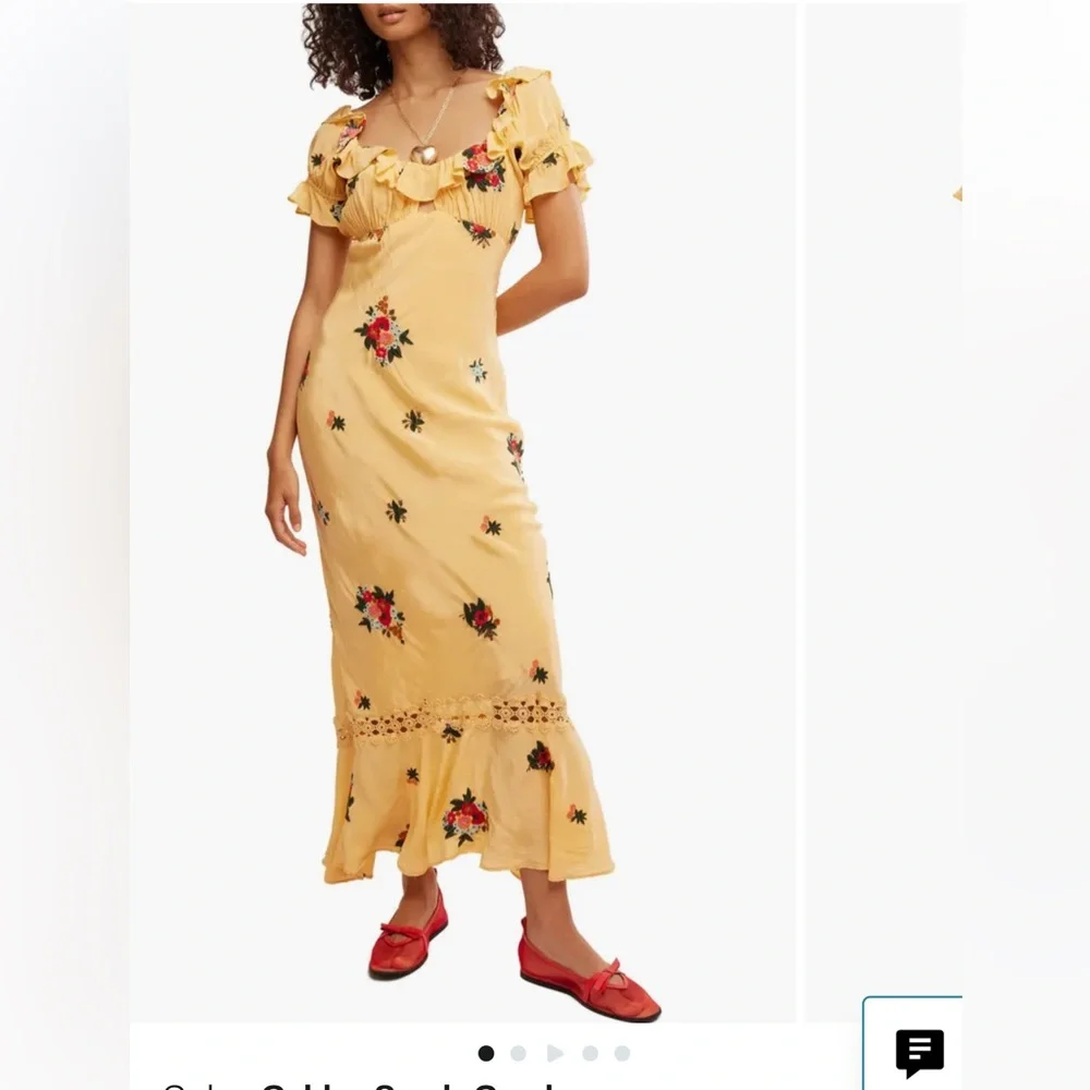 Free People Embroidery Floral Dress - Picture 1 of 6